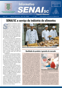 SENAI/SC a serviço da indústria de alimentos