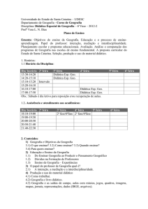 Didática Especial de Geografia - Faed