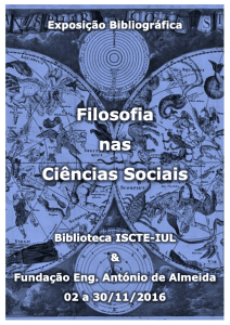 Exposição Bibliográfica: Filosofia nas Ciências Sociais