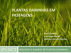 PLANTAS DANINHAS EM PASTAGENS