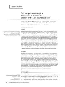 Dor irruptiva oncológica: revisão da literatura e análise crítica do