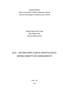 sco – sistema para clínica odontológica: gerenciamento de