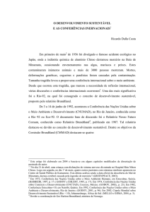 o desenvolvimento sustentável e as conferências internacionais