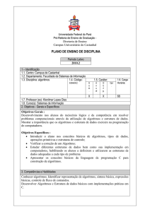 plano de ensino de disciplina - Faculdade Sistemas de Informação