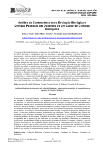 Análise da Controvérsia entre Evolução Biológica e Crenças