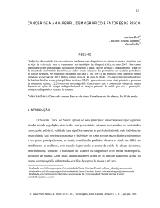 câncer de mama: perfil demográfico e fatores de risco