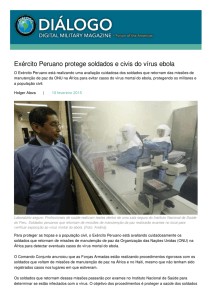 Exército Peruano protege soldados e civis do vírus ebola
