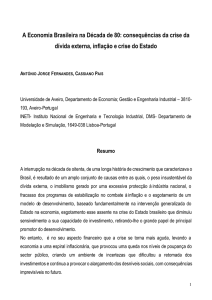 A Economia Brasileira na Década de 80: consequências da crise da