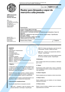 NBR 5125 Reator para lâmpada a vapor de mercúrio a alta pressão