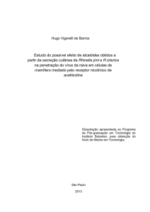 Estudo do possível efeito de alcalóides obtidos a