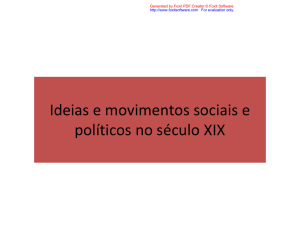 Ideias e movimentos sociais e políticos no século XIX