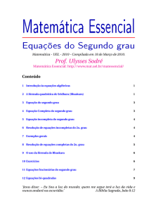 Matemática Essencial: Equações do segundo grau