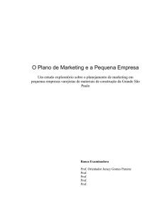 O Plano de Marketing e a Pequena Empresa - SMG