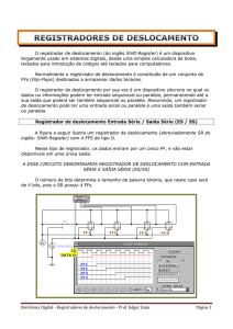 O registrador de deslocamento