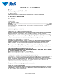 MODELO DE BULA PACIENTE RDC 47/09 flutamida Medicamento