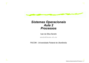 Sistemas Operacionais Aula 2 Processos
