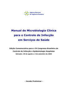 Manual de Microbiologia Clínica para o Controle de