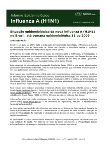 (H1N1) no Brasil, até semana epidemiológica 33 de 2009