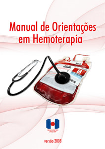 Manual de Orientações para uso de - Hemocentro