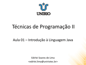 Introdução à Linguagem Java