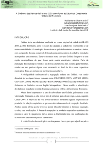 A Dinâmica dos Bairros de Goiânia (GO) como Apoio ao Estudo do