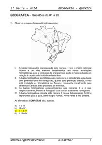 1ª Série – 2014 GEOGRAFIA - QUÍMICA GEOGRAFIA – Questões