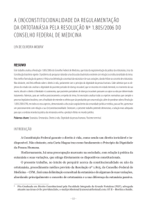 (in)constitucionalidade da regulamentação - Lya de Oliveira