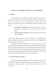 (Aula 11 e 12 - Segunda Lei da Termodinâmica)