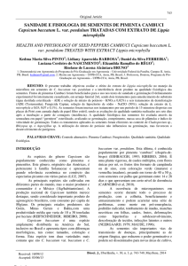 SANIDADE E FISIOLOGIA DE SEMENTES DE PIMENTA CAMBUCI