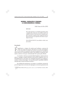 Norma, variação e ensino: a concordância verbal