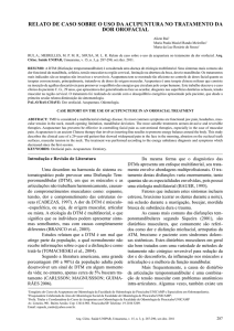 relato de caso sobre o uso da acupuntura no tratamento da dor