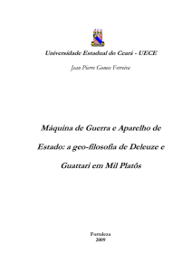 Máquina de Guerra e Aparelho de Estado: a geo-filosofia de