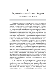 Experiência e metafísica em Bergson