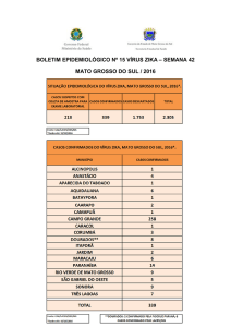 boletim epidemiológico nº 15 vírus zika - SES/MS