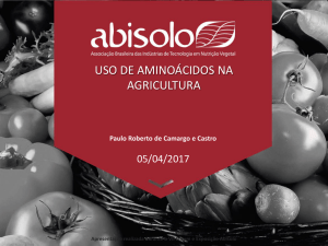 USO DE AMINOÁCIDOS NA AGRICULTURA