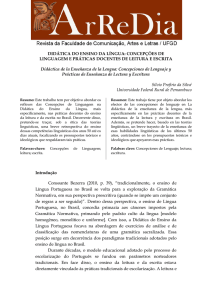 Didática do Ensino da Língua: Concepções de Linguagem e