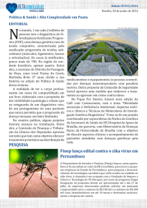 Finep lança edital contra o zika vírus em Pernambuco PESQUISA