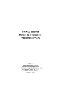 VIAWEB ethernet Manual de Instalação e Programação V 2.42
