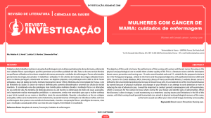 MULHERES COM CÂNCER DE MAMA: cuidados de enfermagem