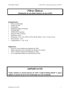 Fibras Ópticas Modulação de um díodo emissor de luz (LED)