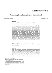 As exportações gaúchas pós-crise internacional