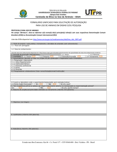 formulário unificado para solicitação de autorização para
