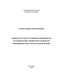 Pacientes com câncer em tratamento ambulatorial em