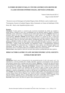 FATORES DE RISCO PARA O CÂNCER GÁSTRICO EM