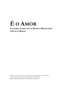 É o amor - Lugares-comuns na música brasileira por
