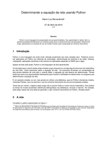 Determinando a equac¸ ˜ao da reta usando Python