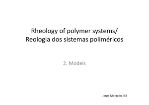 Rheology of polymer systems/ Reologia dos sistemas poliméricos