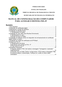 manual de configuração do computador para acessar o