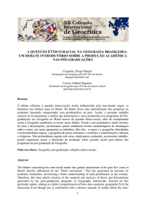 a questão étnico-racial na geografia brasileira: um debate