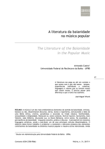 A literatura da baianidade na música popular The Literature of the